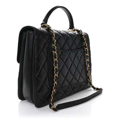Chanel Lambskin Quilted Large Trendy CC Dual Handle Flap Bag Black 3 of 9