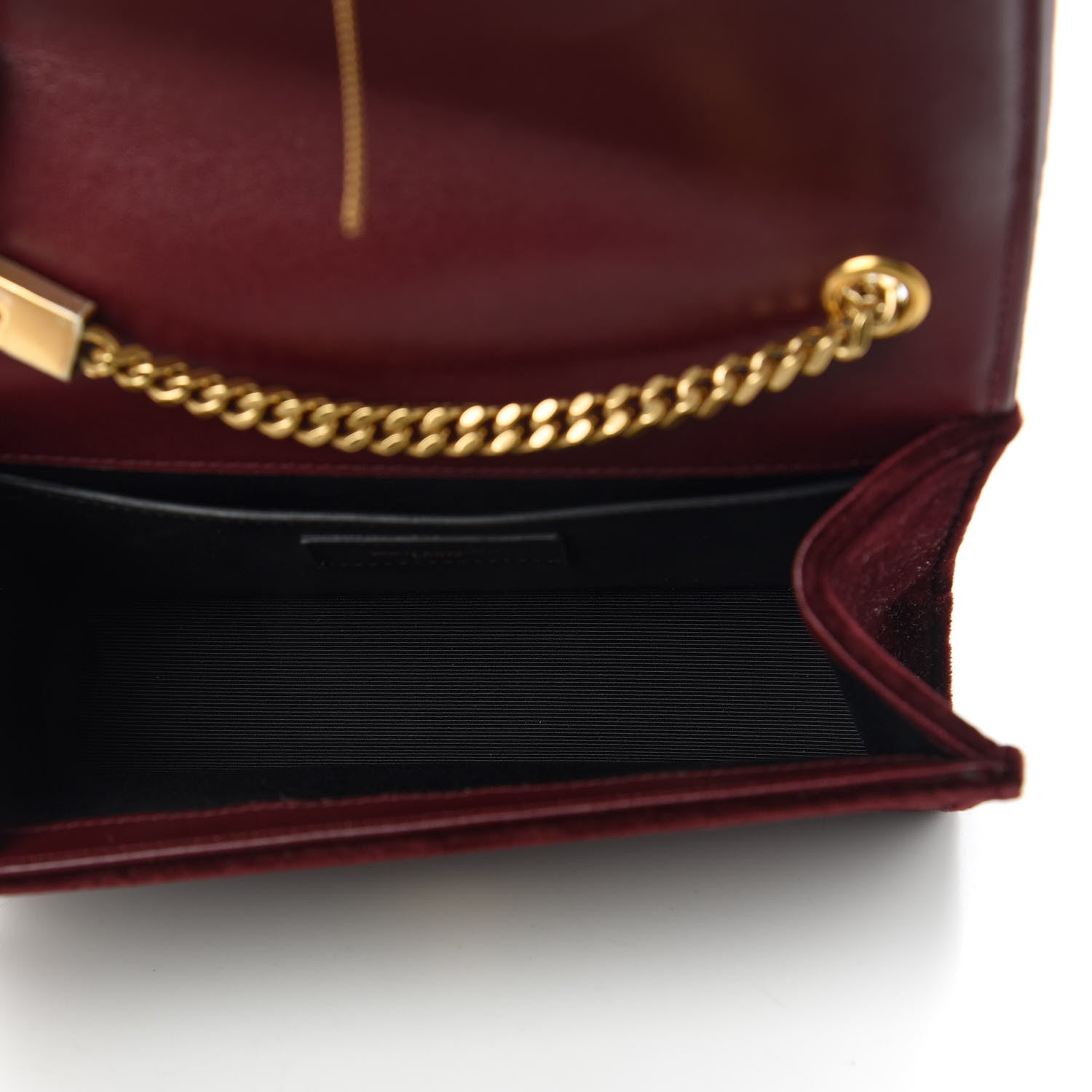 Saint Laurent Velvet Small Classic Monogram Kate Tassel Satchel Burgundy 5 of 10