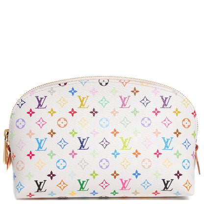 Louis Vuitton Monogram Multicolor Cosmetic Pouch White Litchi 1 of 8