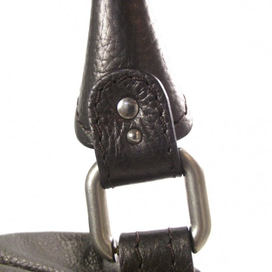 Leather Paddington Front Pocket Tote Bronze