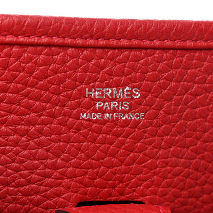 Hermes Taurillon Clemence Evelyne III PM Rouge Casaque 6 of 10