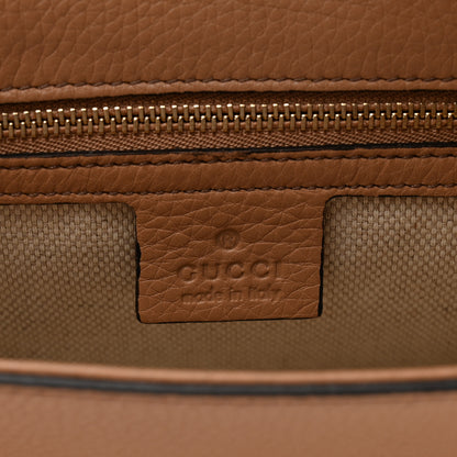 Gucci Pebbled Calfskin Medium Soho Clutch Camelia 6 of 7