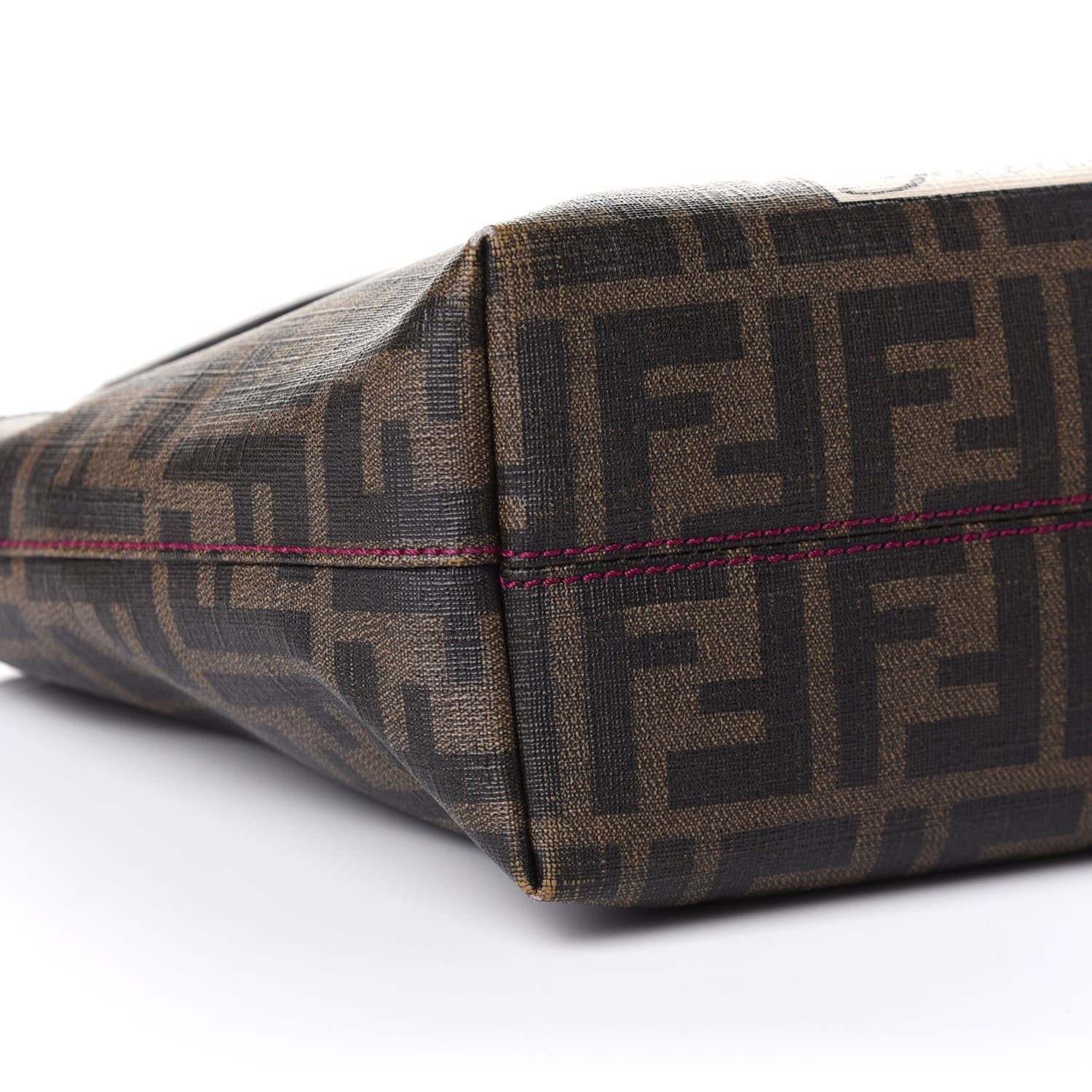Fendi Zucca Spalmati Ladybug Print Mini Roll Tote Tobacco Pink 10 of 11