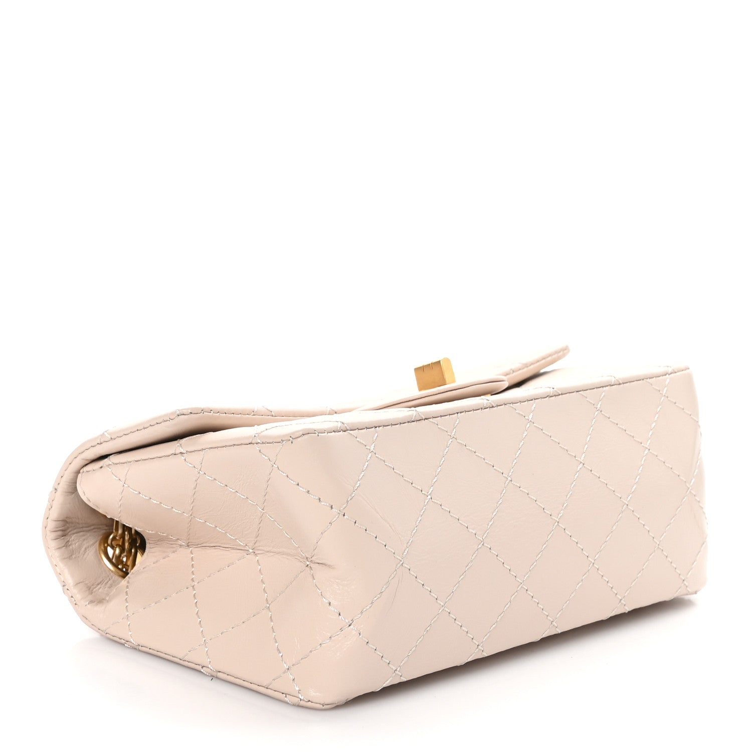 Chanel Aged Calfskin Quilted 2.55 Reissue Mini Flap Ecru 4 of 11