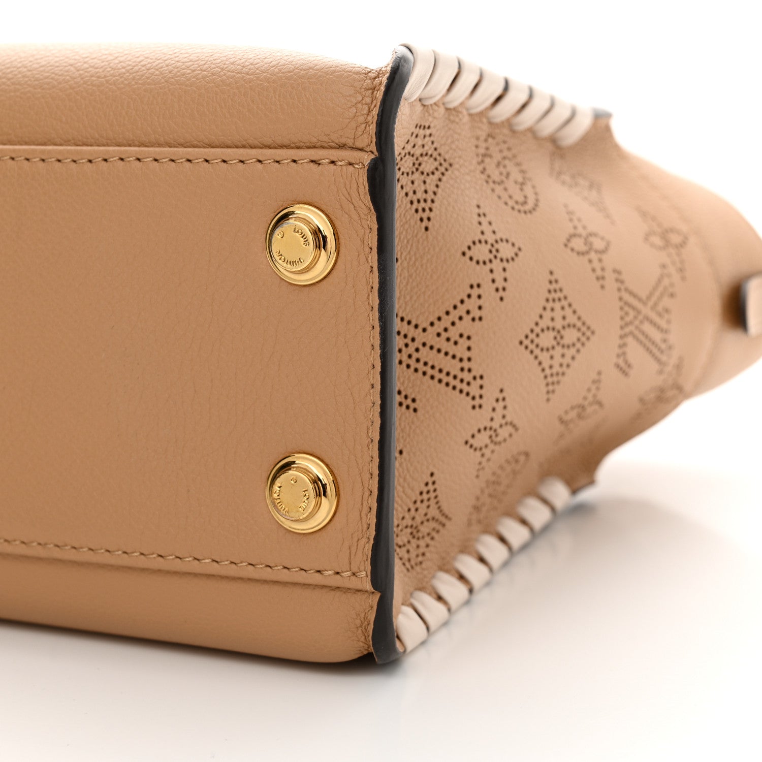 Louis Vuitton Calfskin Mahina Braided On My Side PM Arizona Brown 9 of 9