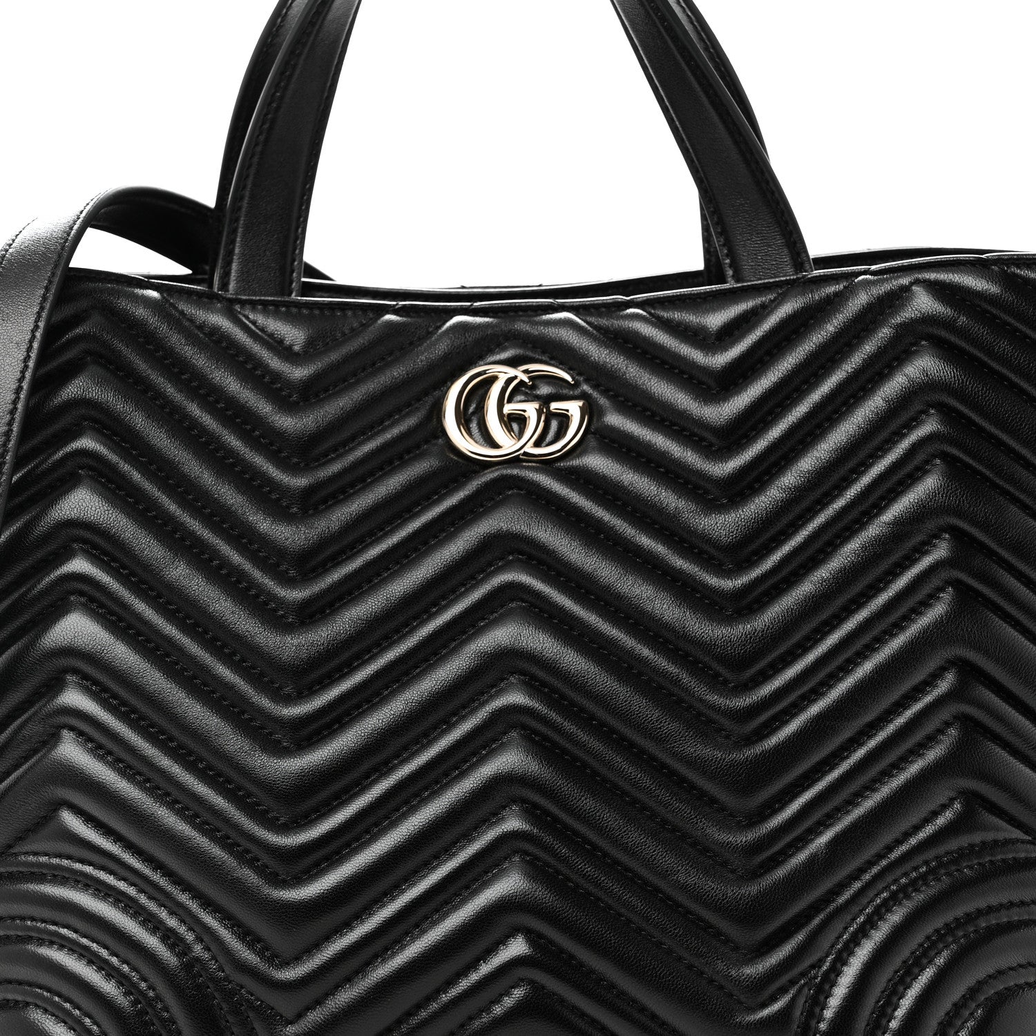 Gucci Lambskin Matelasse Medium GG Betty Tote Bag Black 8 of 10
