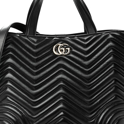 Gucci Lambskin Matelasse Medium GG Betty Tote Bag Black 8 of 10