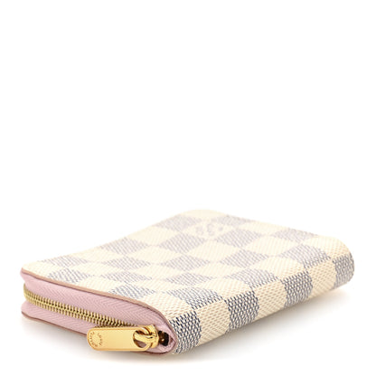 Louis Vuitton Damier Azur Zippy Coin Purse Rose Ballerine 4 of 8