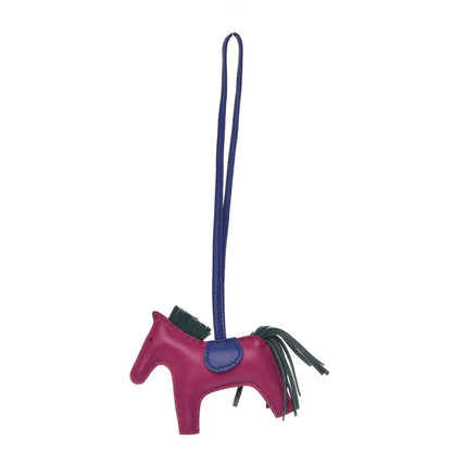 Hermes Milo Lambskin Grigri Rodeo Horse Bag Charm PM Rose Pourpre Bleu Electrique Malachite 1 of 5