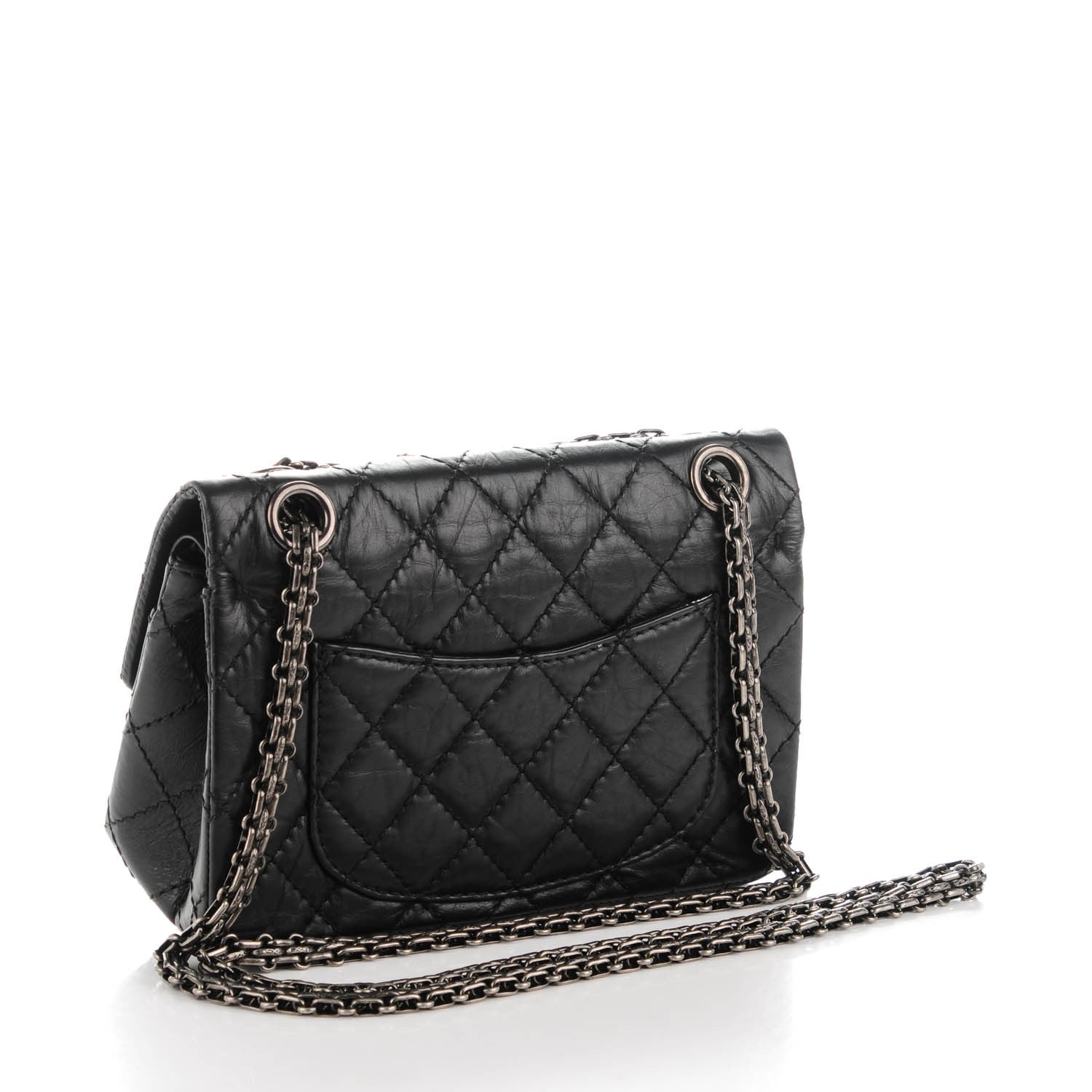 Chanel Aged Calfskin Lucky Charms 2.55 Reissue 224 Flap Black 3 of 7
