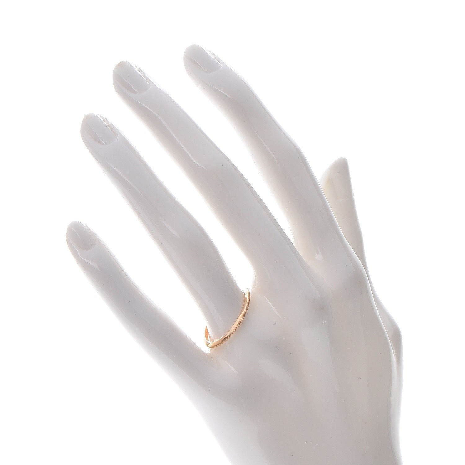 Tiffany 18K Rose Gold Milgrain Band Ring 58 8.25 2 of 5