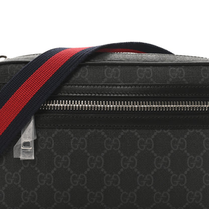 Gucci Soft GG Supreme Monogram Web Belt Bag Black Grey 7 of 9