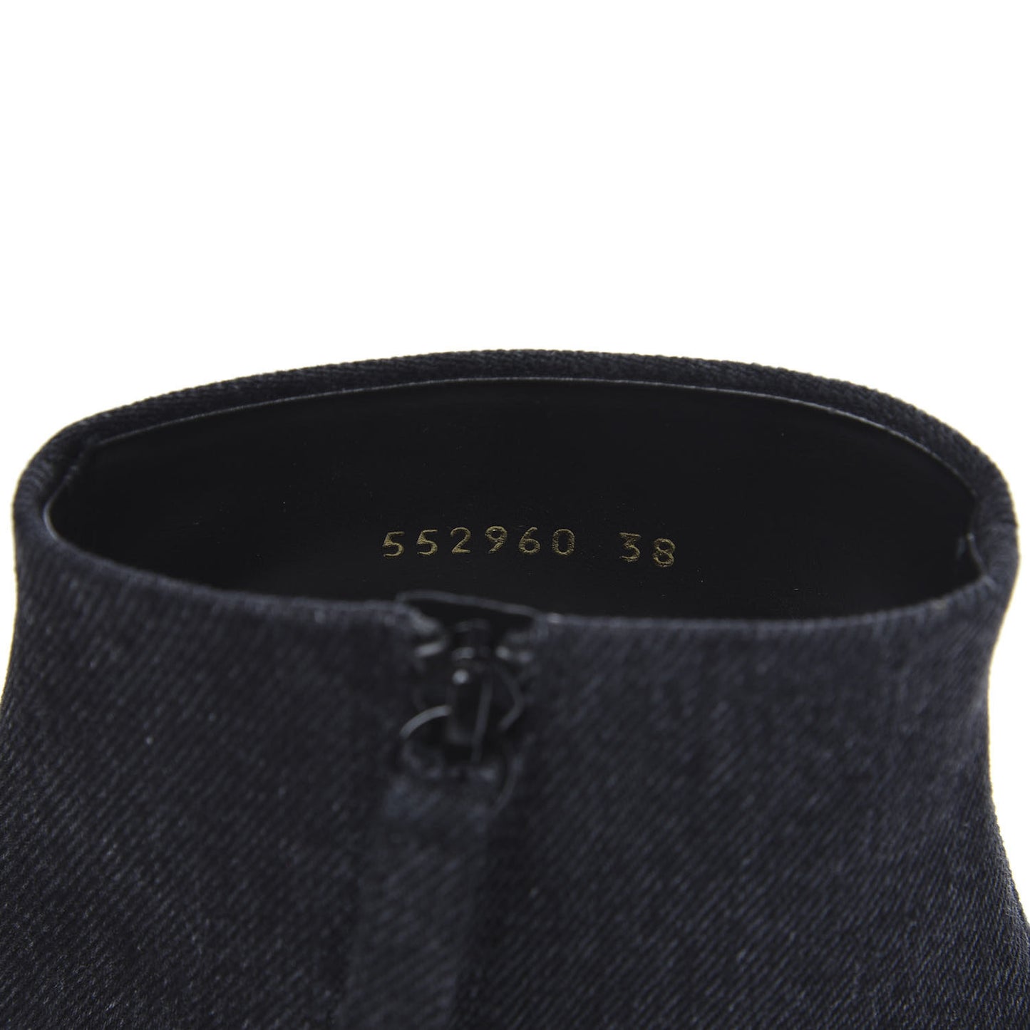 Denim BB Pointy Toe Ankle Booties 38 Black Vintage