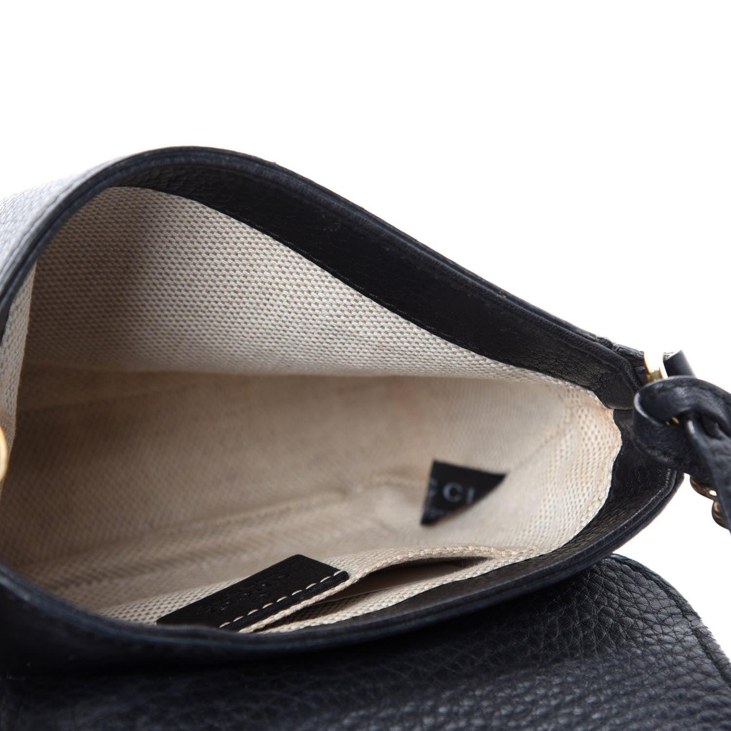 Gucci Pebbled Calfskin Small Soho Flap Crossbody Black 5 of 12