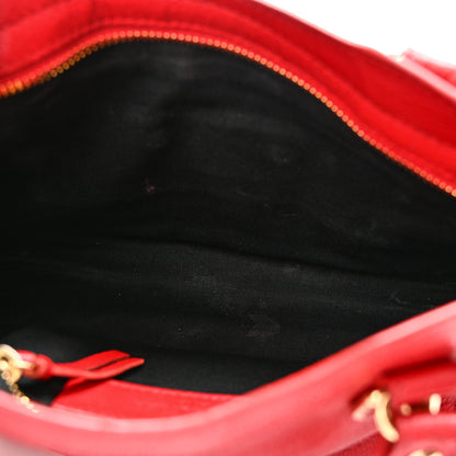 Balenciaga Chevre Gold Metallic Edge Hardware Mini City Rouge Grenade 6 of 12
