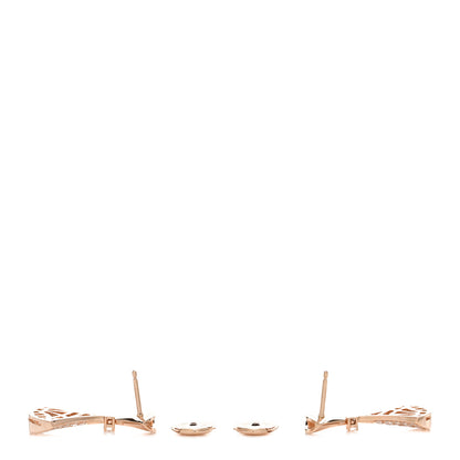 Bulgari 18K Rose Gold Diamond Divas' Dream Pave Earrings 3 of 5