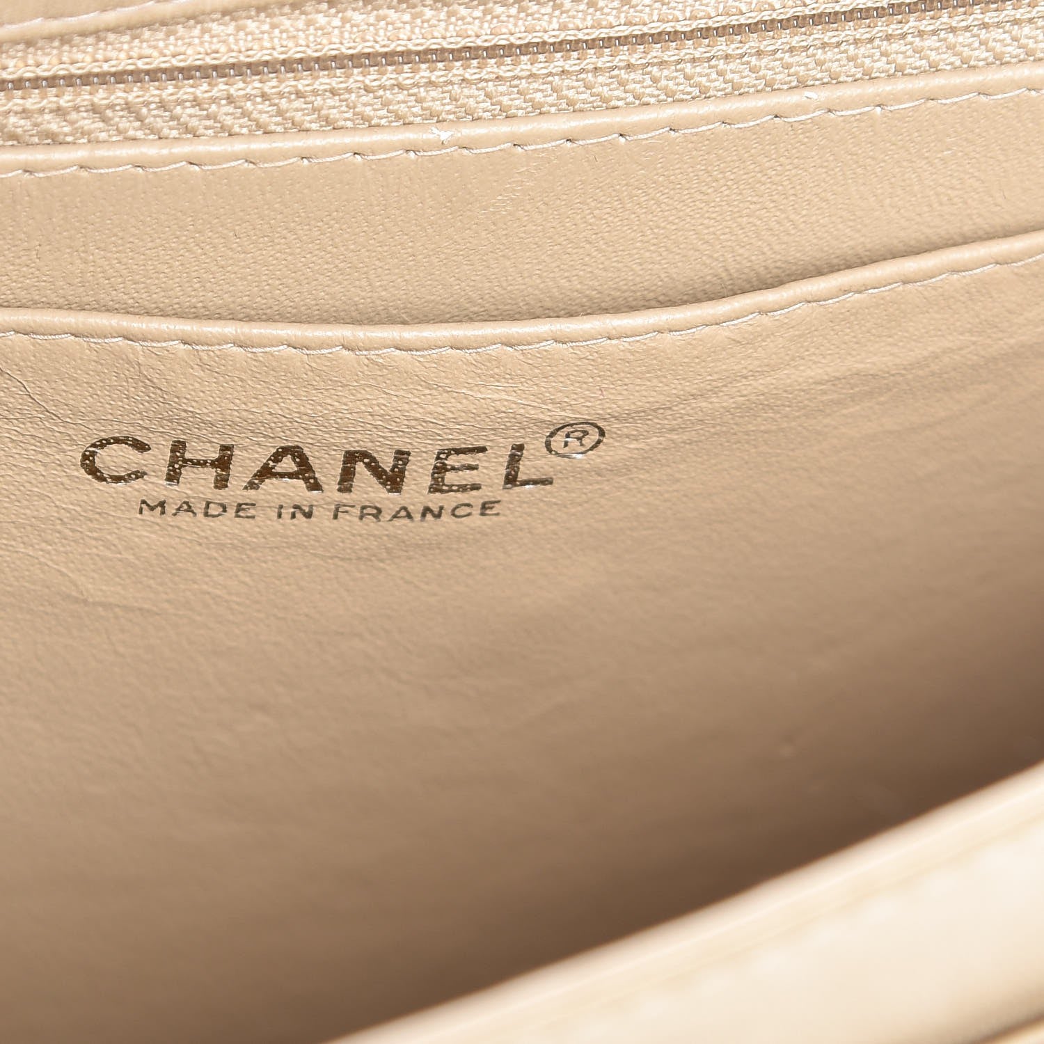 Chanel Lambskin Patent Chocolate Bar Flap Beige Red 7 of 18