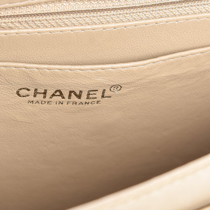 Chanel Lambskin Patent Chocolate Bar Flap Beige Red 7 of 18