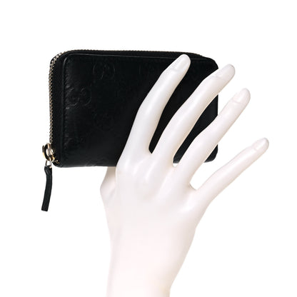 Gucci Guccissima Zip Around Card Case Black 2 of 12