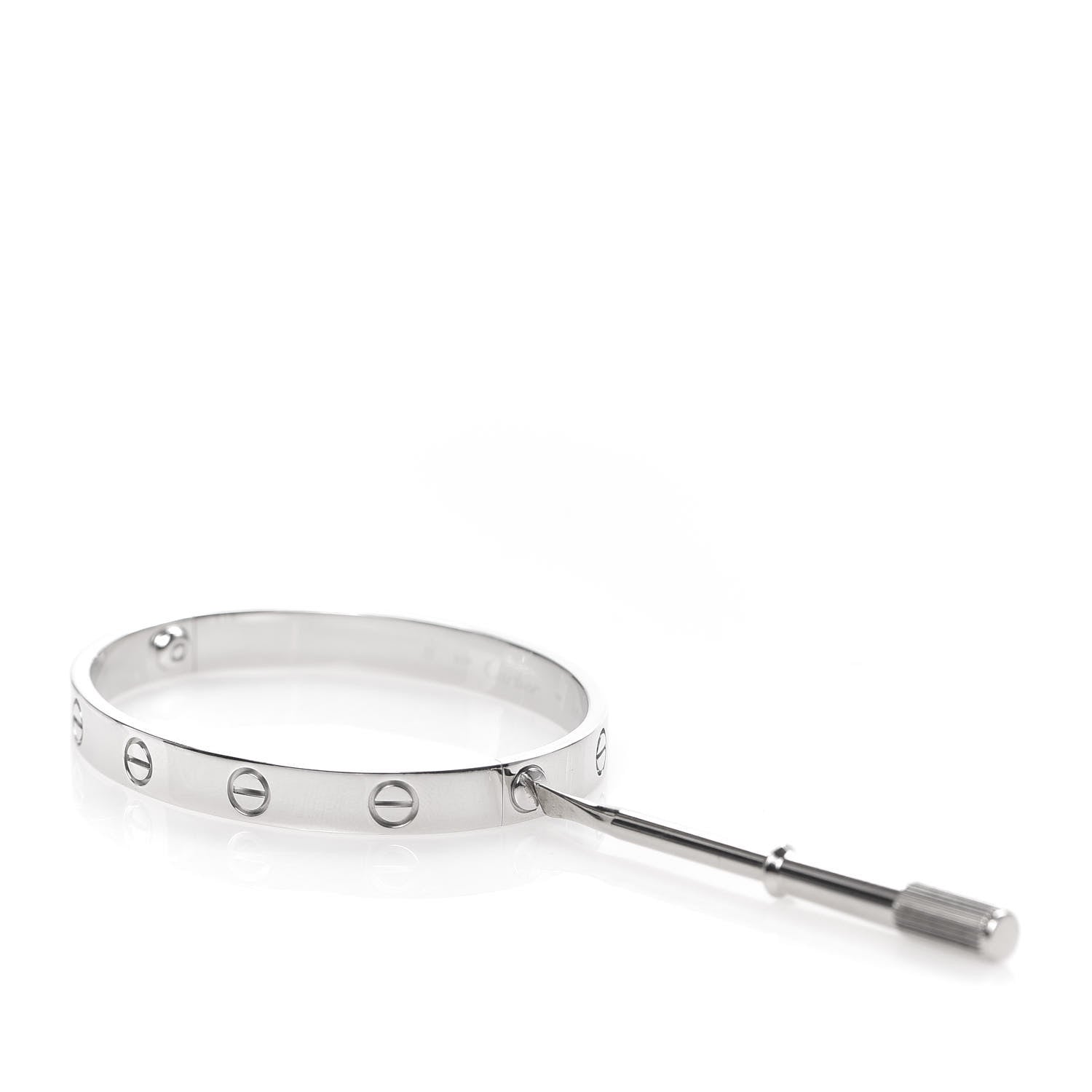 Cartier 18K White Gold LOVE Bracelet 16 5 of 6