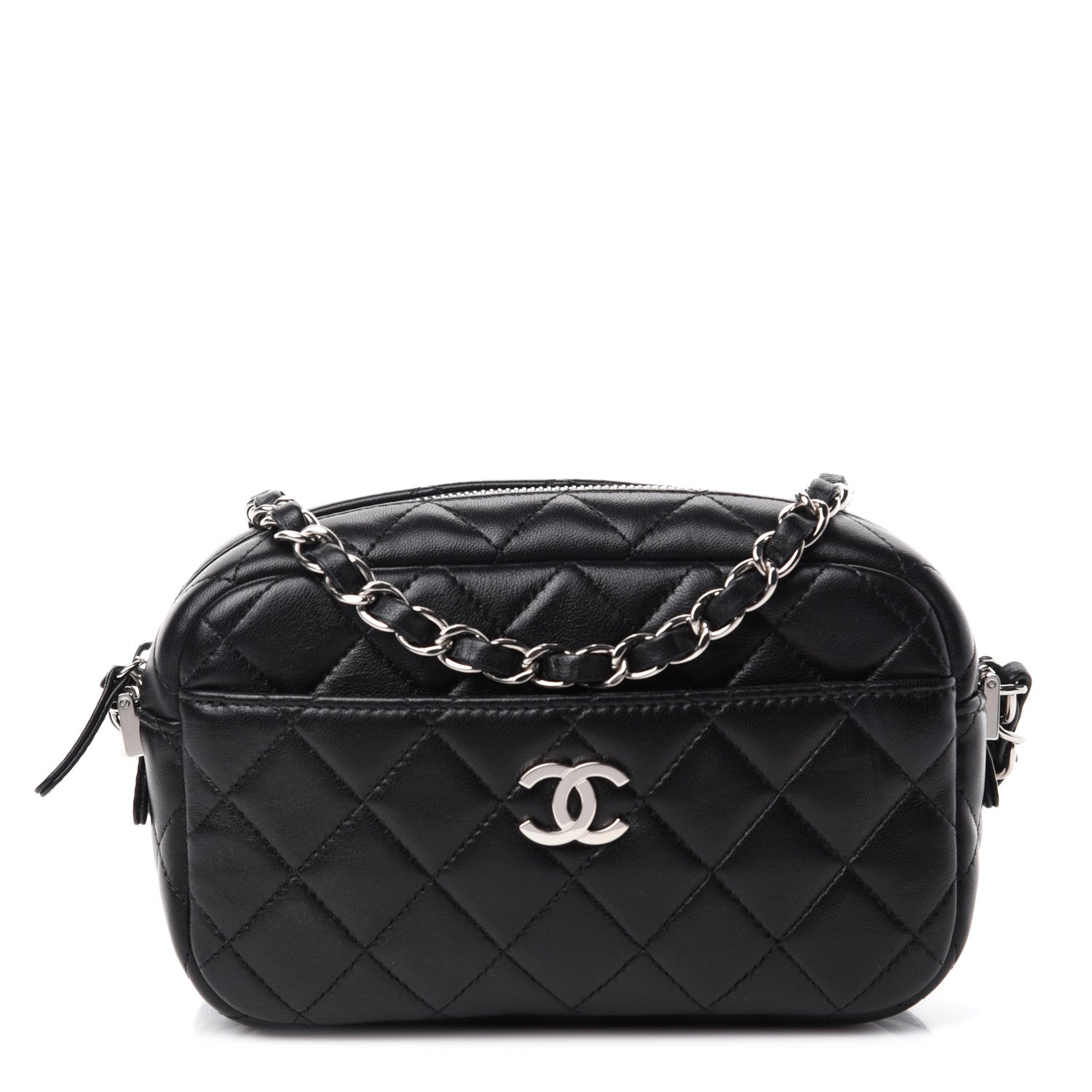 Chanel Lambskin Quilted Small Timeless Camera Case Black 1 of 10