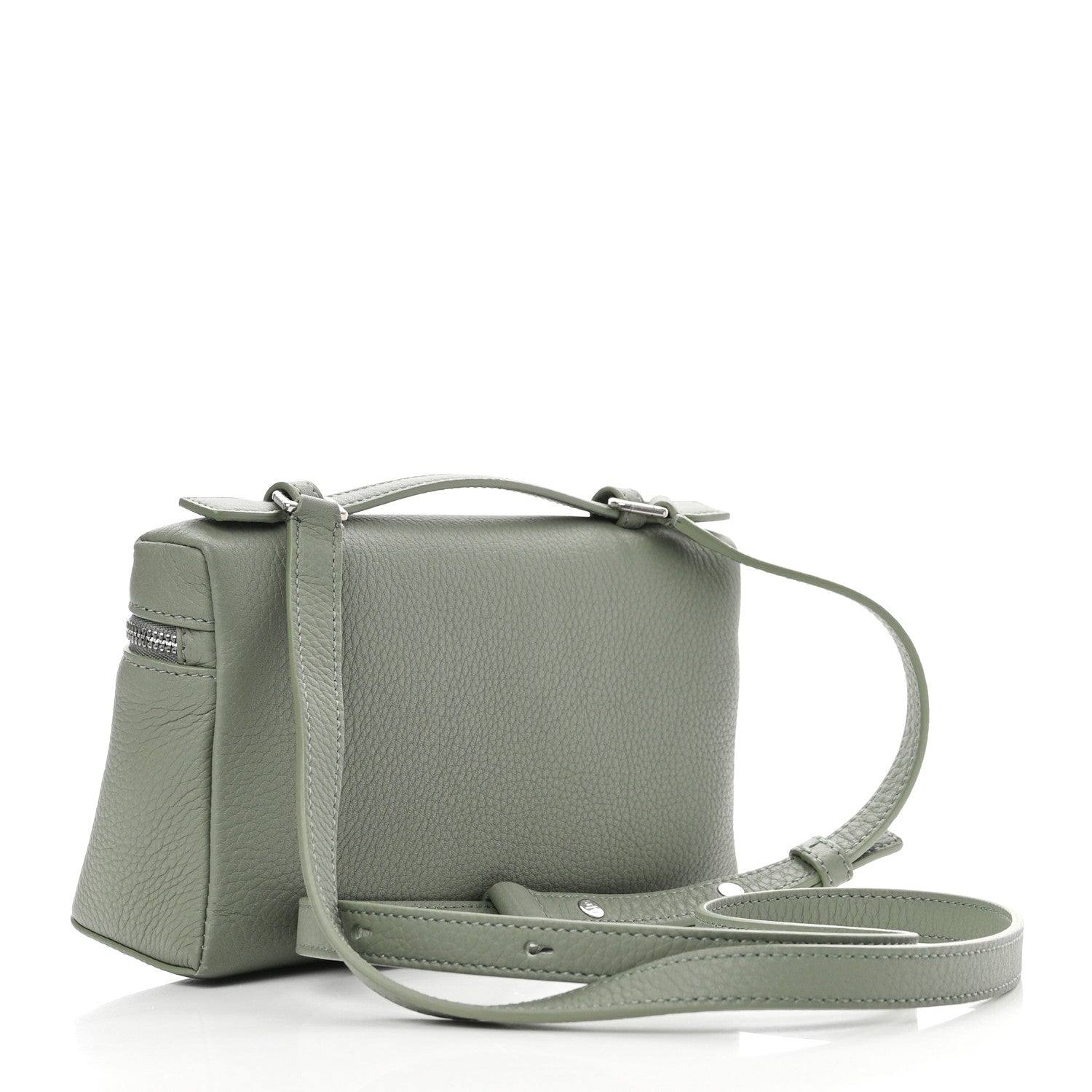 Loro Piana Grained Calfskin L19 Extra Pocket Pouch Sage Brush Leaves 3 of 10