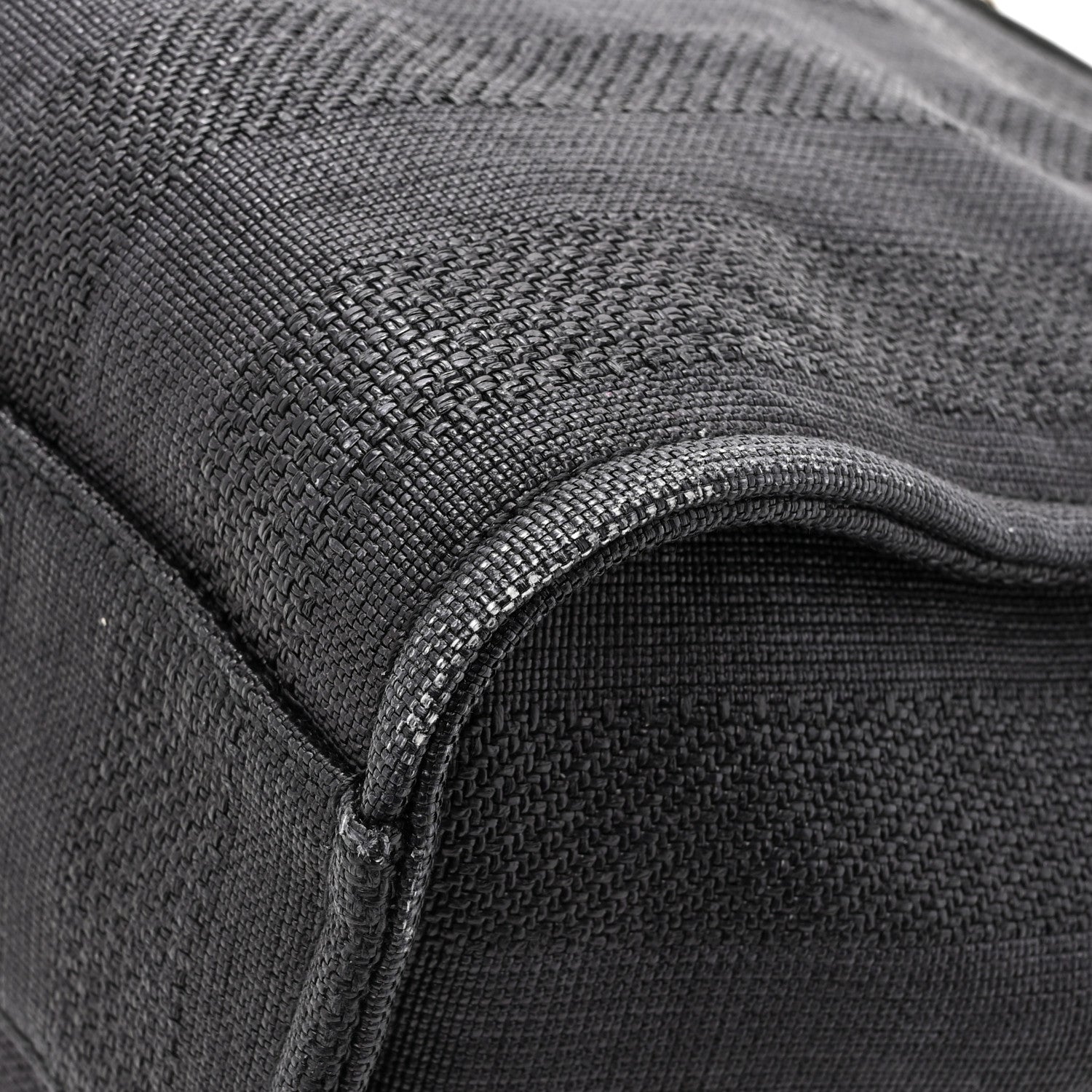 Chanel Mixed Fibers Striped Small Deauville Tote Black 14 of 14