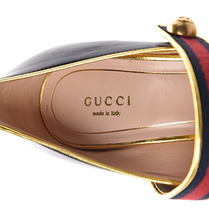 Gucci Calfskin Carly Mary Jane Web Pumps 39 Black 7 of 11