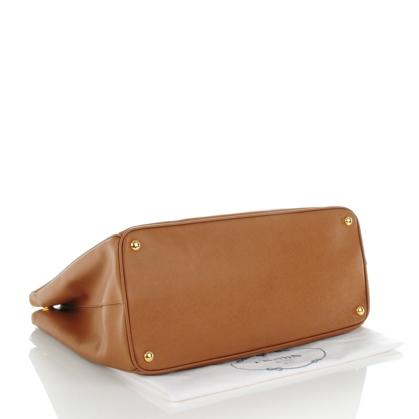Saffiano Lux Extra Large Galleria Double Zip Tote Caramel