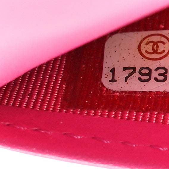 Chanel Iridescent Caviar Quilted Large Zip Around Organizer Wallet Pink 7 of 9