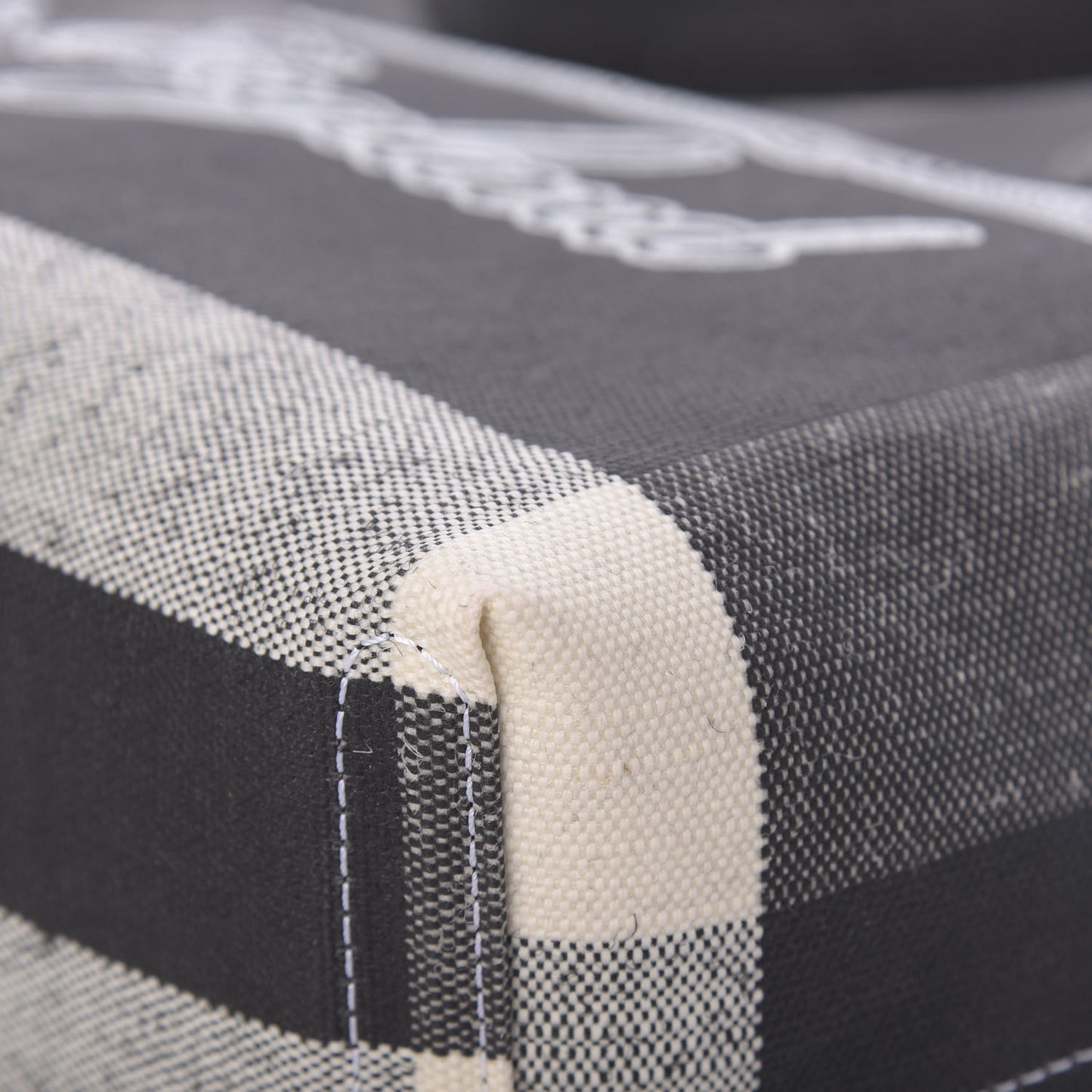 Coated Canvas Mega Check Medium Doodle Tote Black White