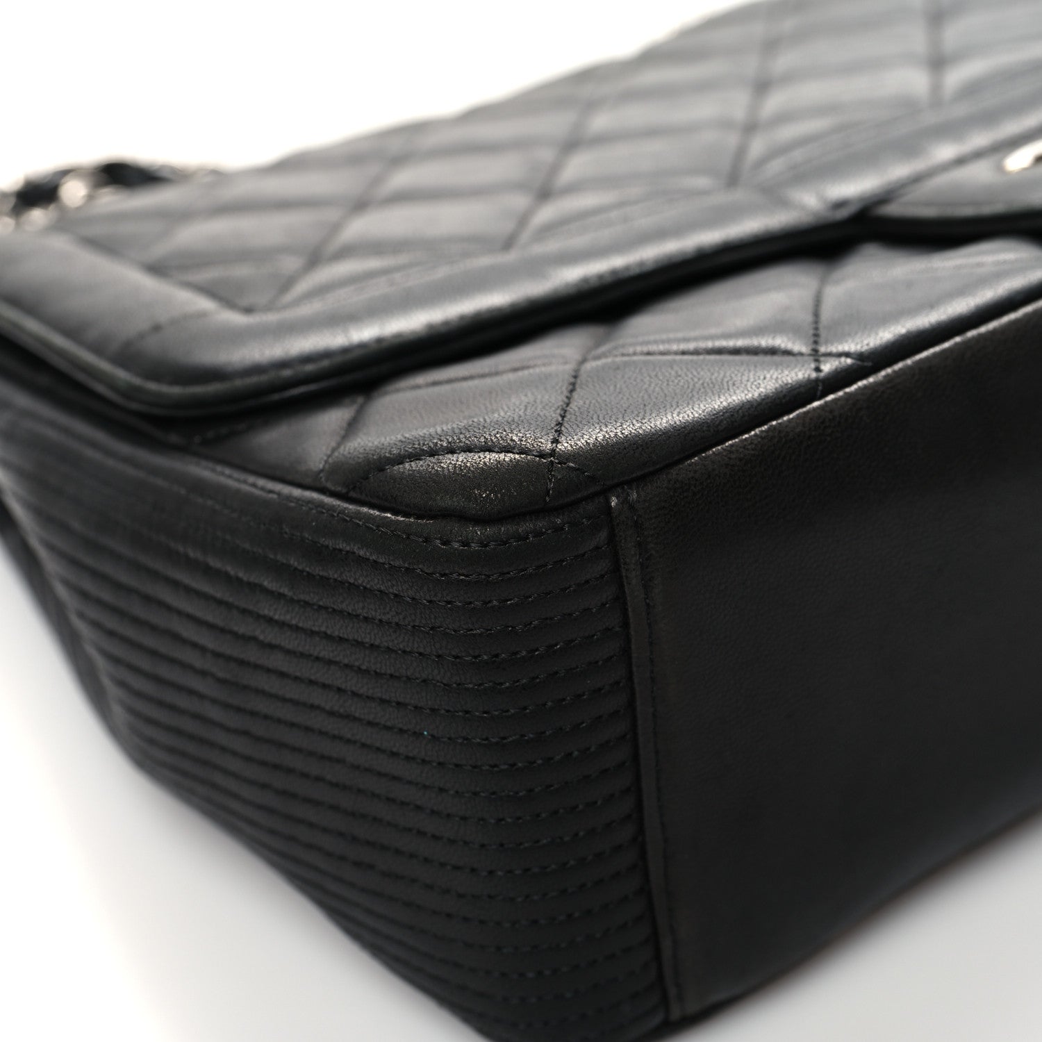 Chanel Lambskin Quilted Large Coco Rider Flap Black 9 of 15