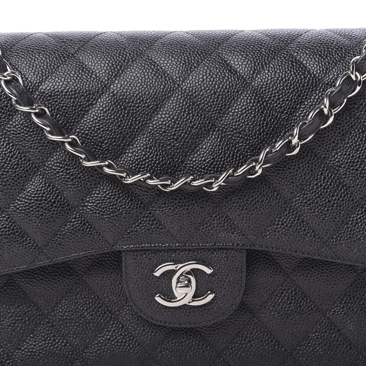 Chanel Caviar Quilted Jumbo Double Flap Black 12 of 12