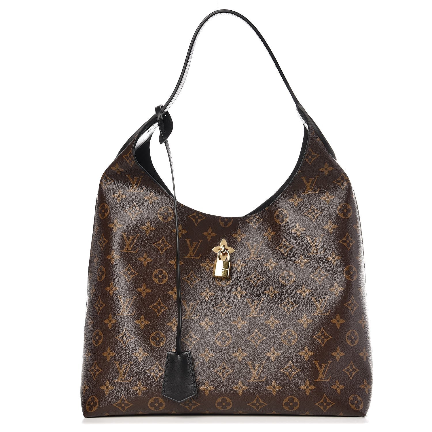 Louis Vuitton Monogram Flower Hobo Black 1 of 8