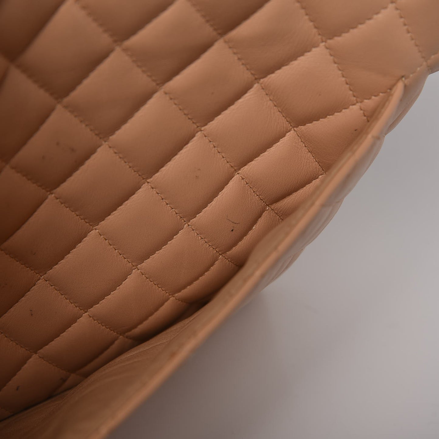 Calfskin Quilted Large Cambon Tote Beige Black