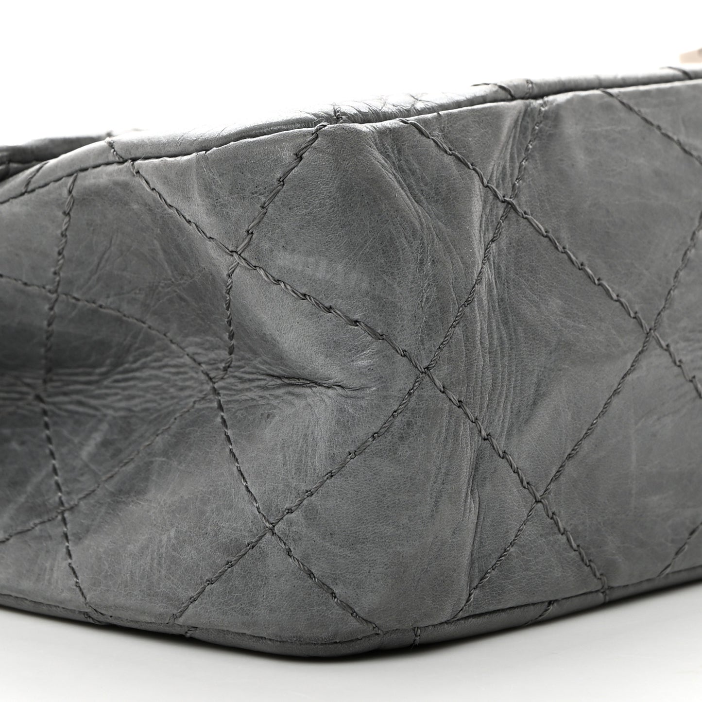 Aged Calfskin Quilted 50th Anniversary 2.55 Reissue 227 Flap Grey