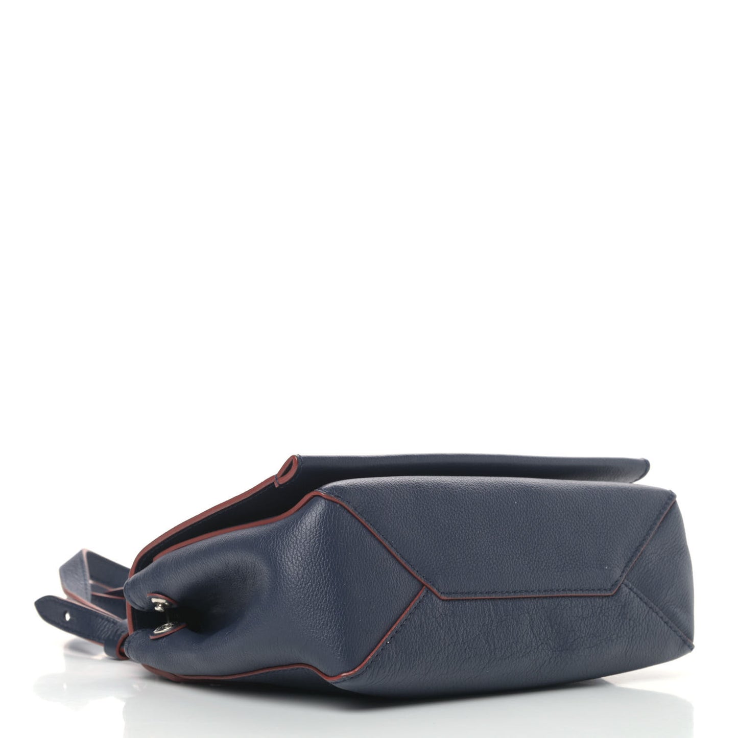 Calfskin Lockme II Chain Bag BB Marine Rouge