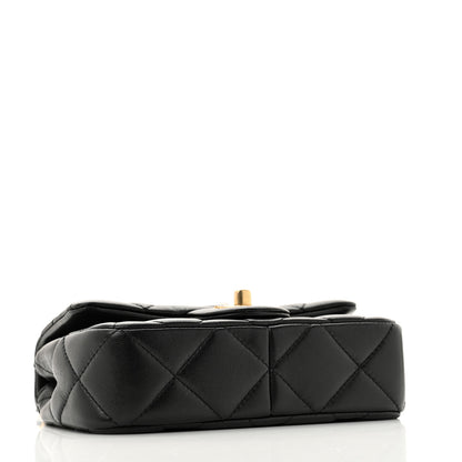 Chanel Lambskin Quilted Pearl Small Flap Black 4 of 11