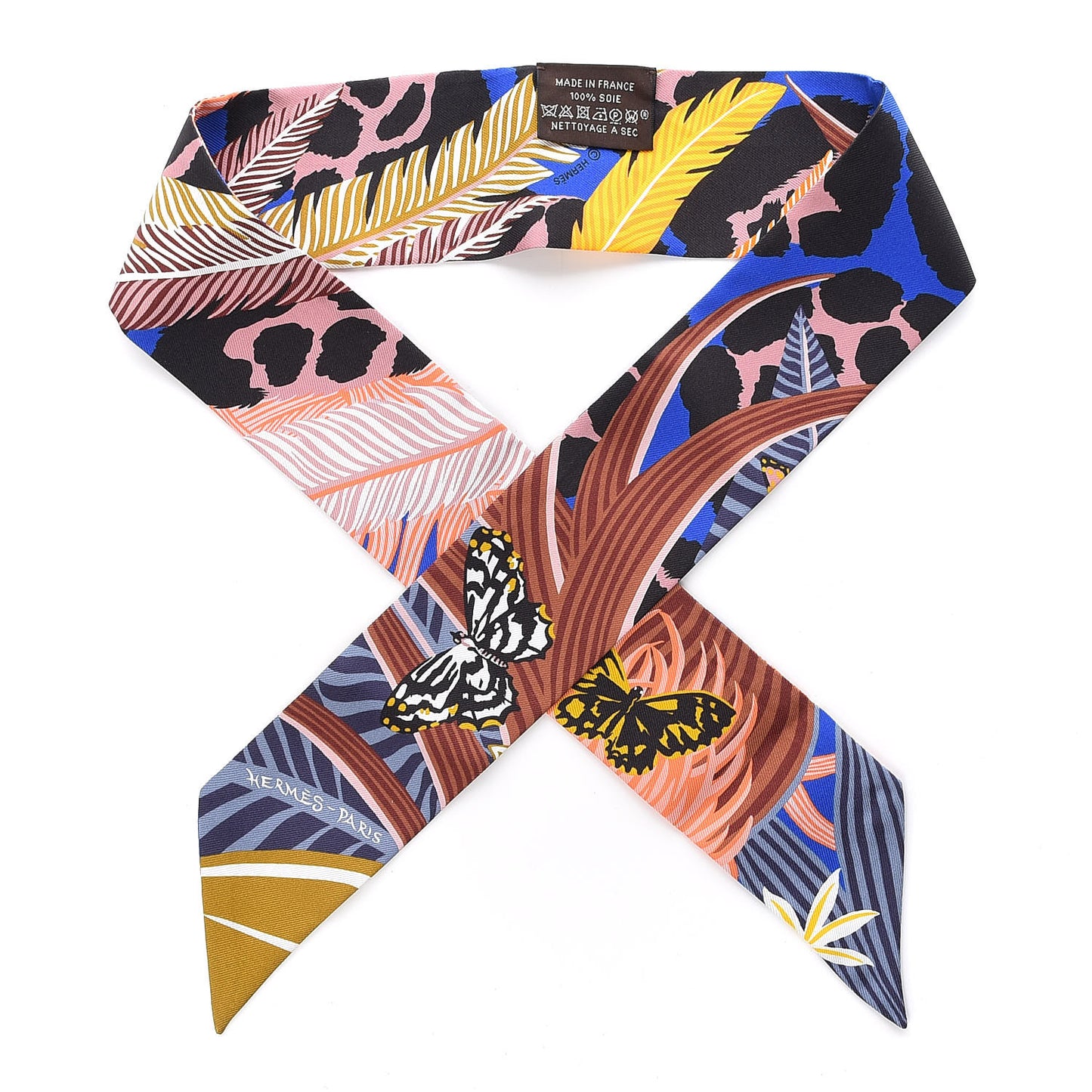 Silk Jaguar Quetzal Twilly Bleu Roy Brun Saum