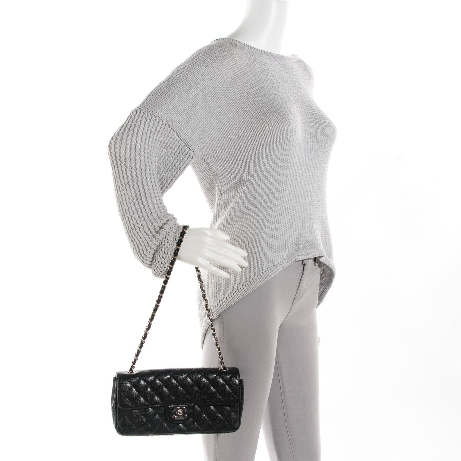 Chanel Caviar Quilted East West Flap Black 2 of 7