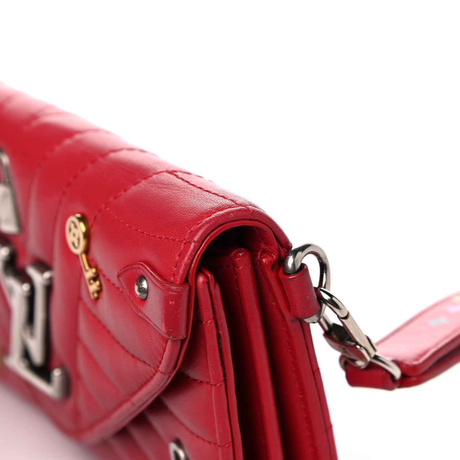 Louis Vuitton Calfskin Love Lock New Wave Long Wallet Red 11 of 14