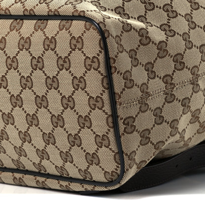 Gucci Monogram Dollar Calfskin O Drawstring Backpack Beige Ebony Testa di Moro Dark Chocolate 12 of 13