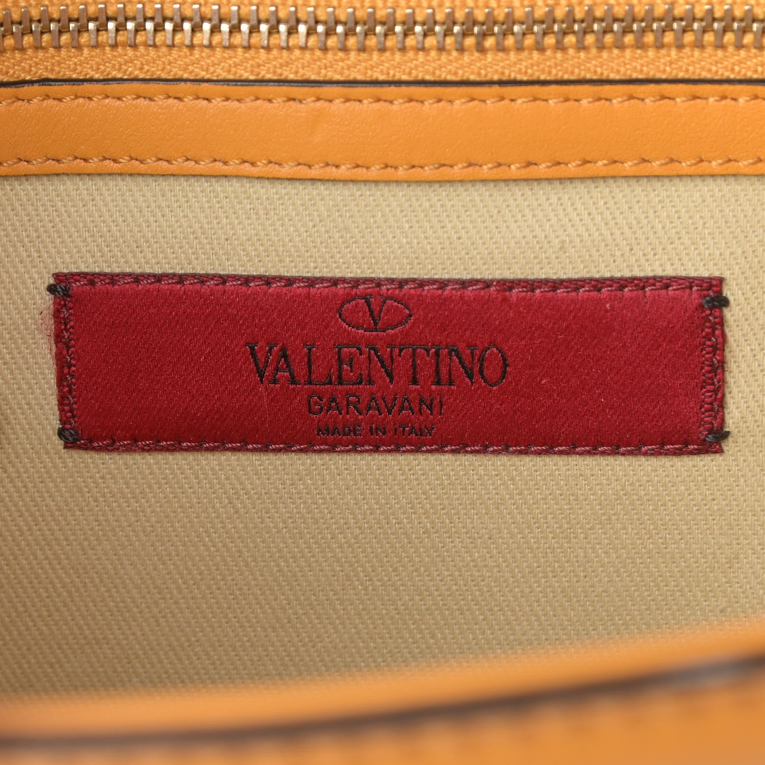 Valentino Garavani Vitello Small Glam Lock Rockstud Flap Mandarin Sorbet 9 of 12