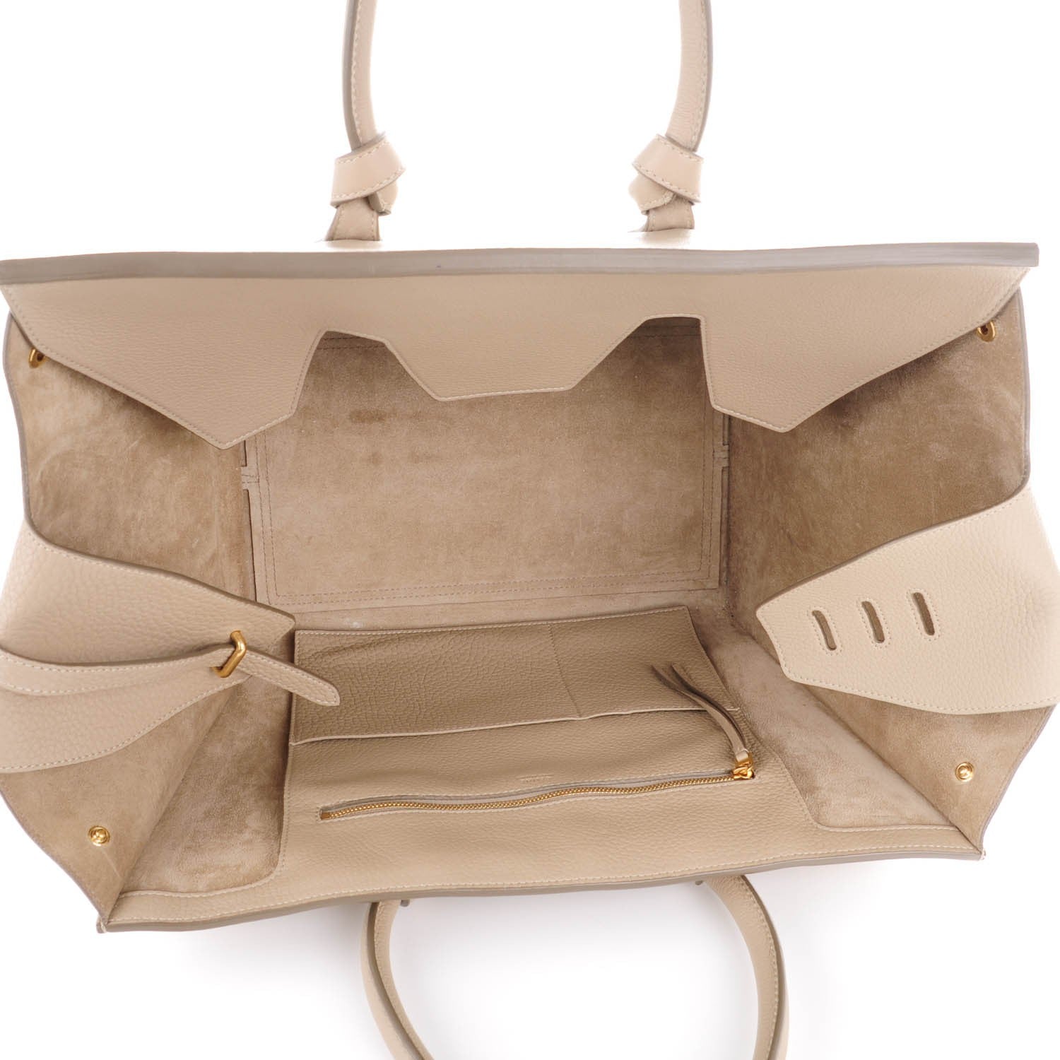 Celine Crisped Calfskin Medium Tie Knot Tote Light Taupe 5 of 7