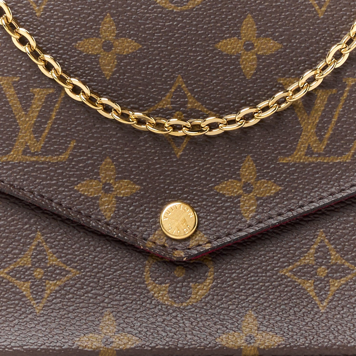 Louis Vuitton Monogram Pochette Felicie Chain Wallet Fuchsia 13 of 16