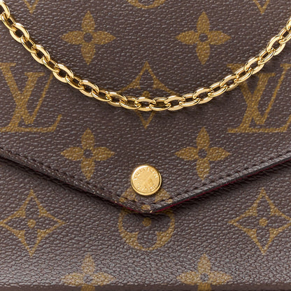 Louis Vuitton Monogram Pochette Felicie Chain Wallet Fuchsia 13 of 16