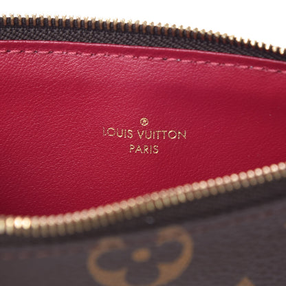 Louis Vuitton Monogram Felicie Chain Wallet Zippered Insert Fuchsia 6 of 7