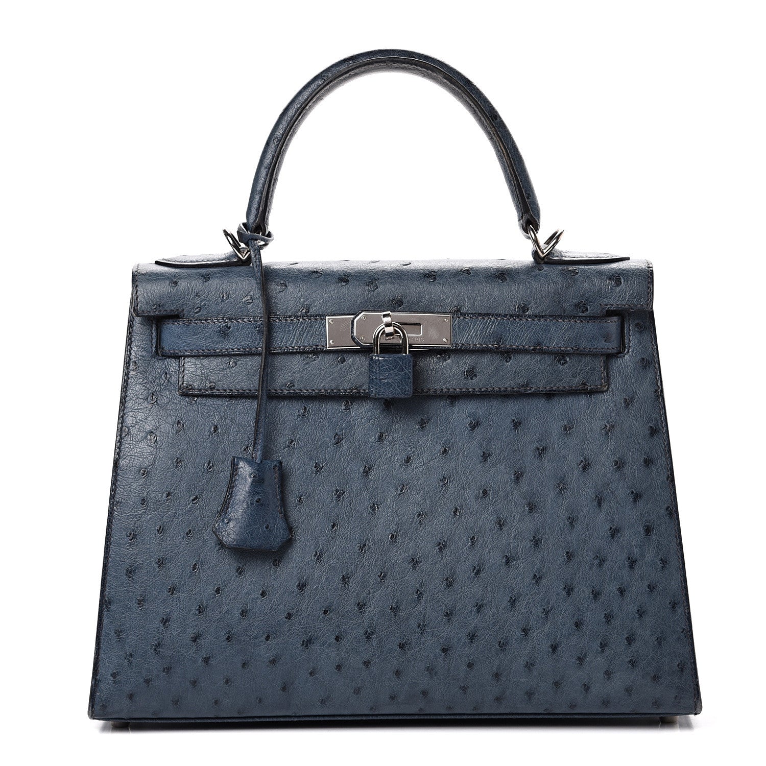 Hermes Ostrich Kelly Sellier 28 Bleu Roi 1 of 49