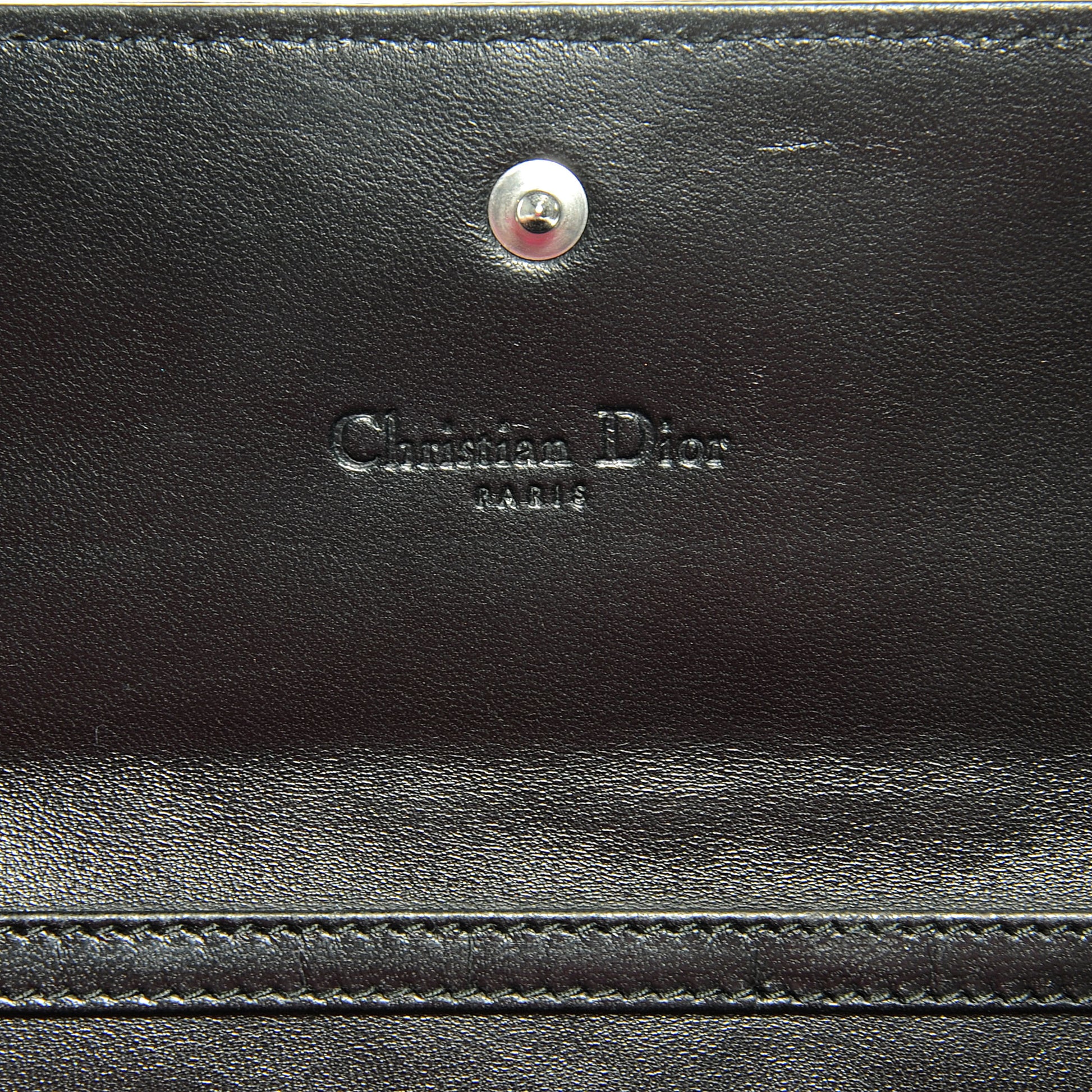 Christian Dior Lambskin Cannage Evening Clutch Black 7 of 8