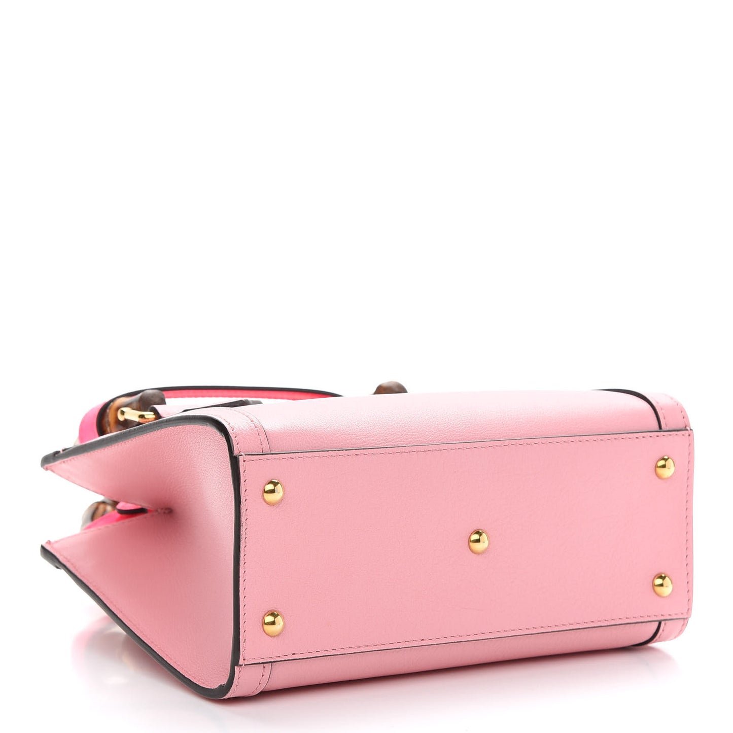 Wonka Grain Calfskin Mini Diana Tote Bag Wild Rose Fuxia Fluo